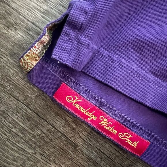 Robert Graham Mens Polo Shirt Short Sleeve Button Front Collared  Purple Sz 2XL - Picture 7 of 11